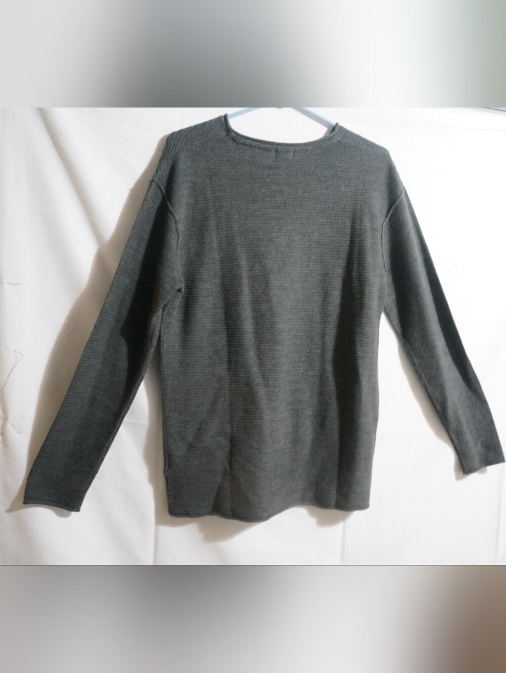 H&M men's crewneck long-sleeve knit sweater Dark Grey Size Small - Picture 6 of 9